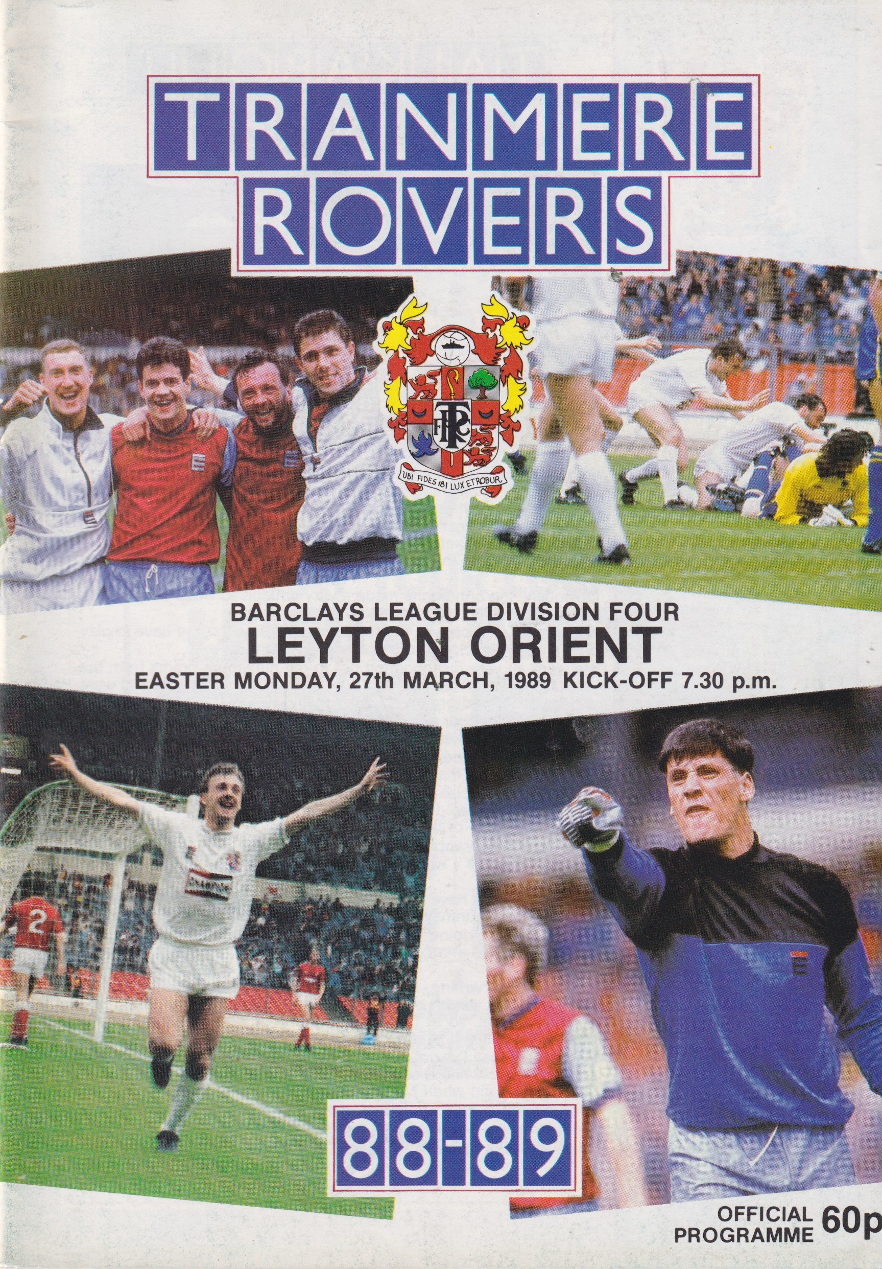 Tranmere Rovers v Leyton Orient match programme